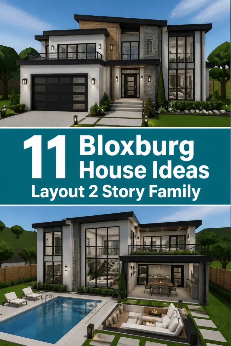 🏠 11 Bloxburg House Ideas Layout 2 Story Family