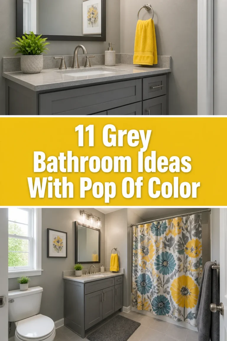 ✨ 11 Grey Bathroom Ideas With Pop Of Color