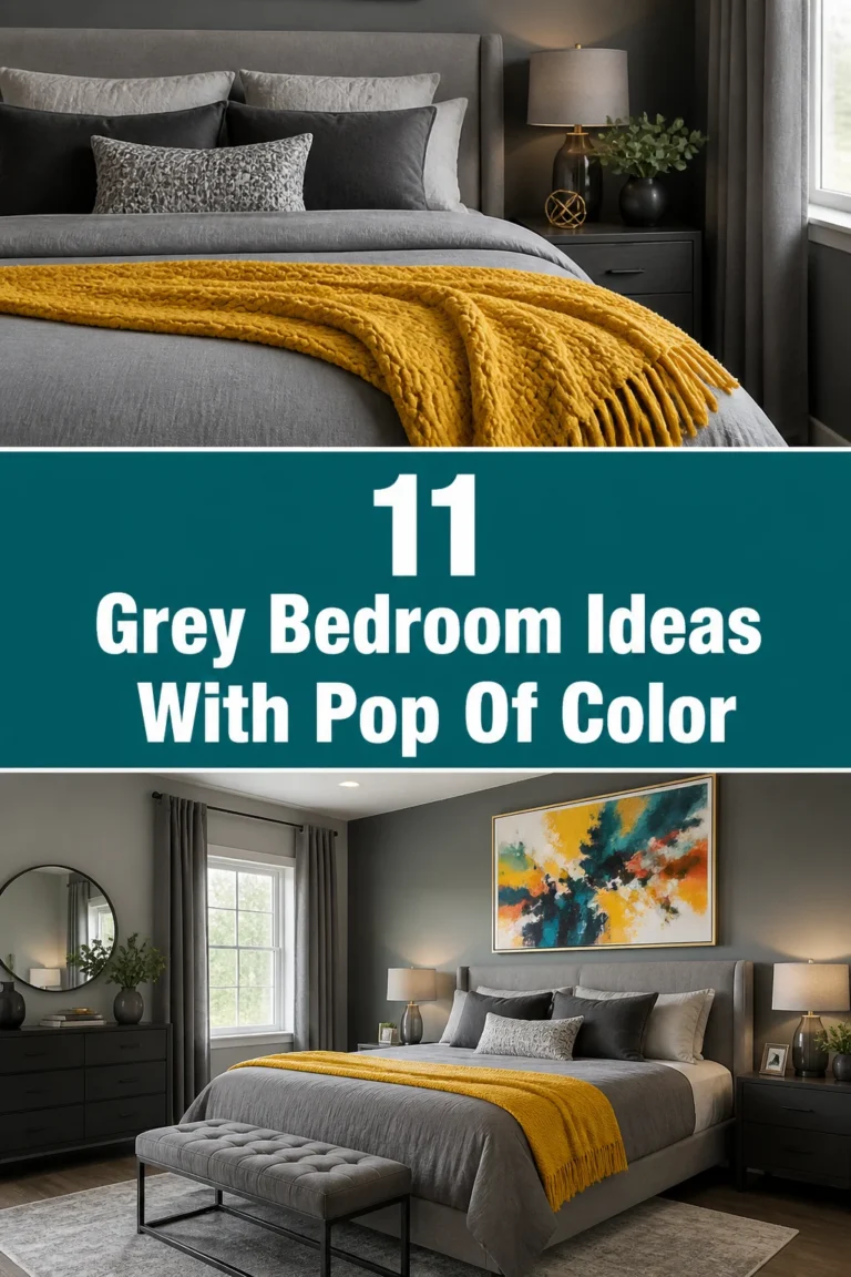 🎨 11 Grey Bedroom Ideas With Pop Of Color
