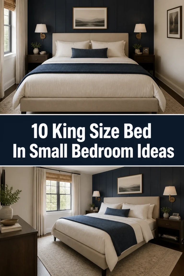 🛌 10 King Size Bed In Small Bedroom Ideas