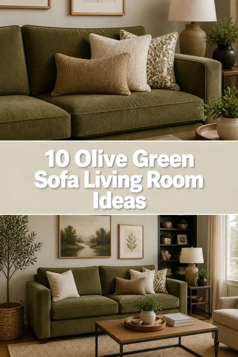 🌿 10 Olive Green Sofa Living Room Ideas