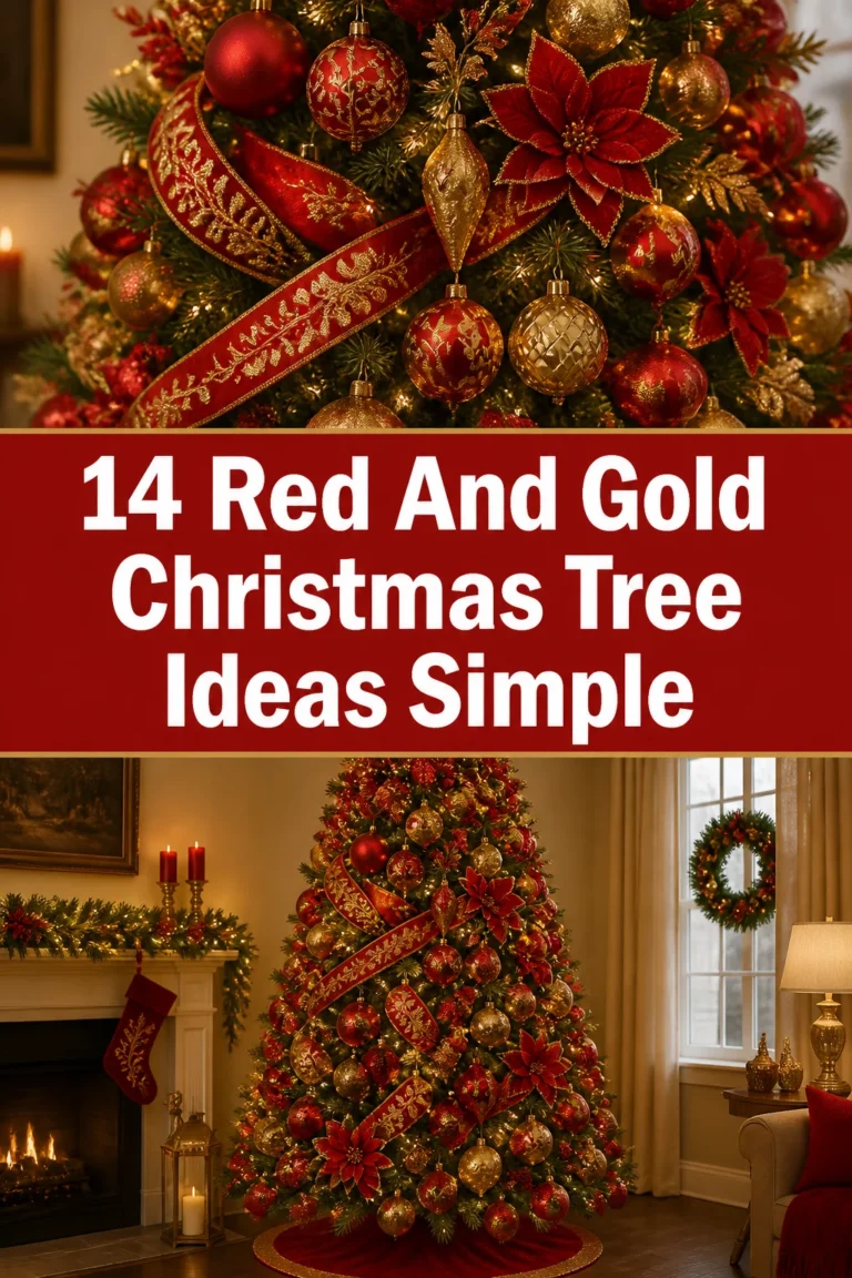 🎄 14 Red And Gold Christmas Tree Ideas Simple
