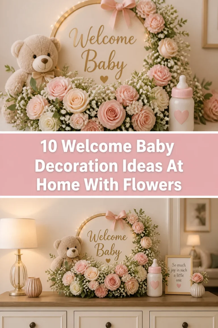 👶 10 Welcome Baby Decoration Ideas At Home With Flowers