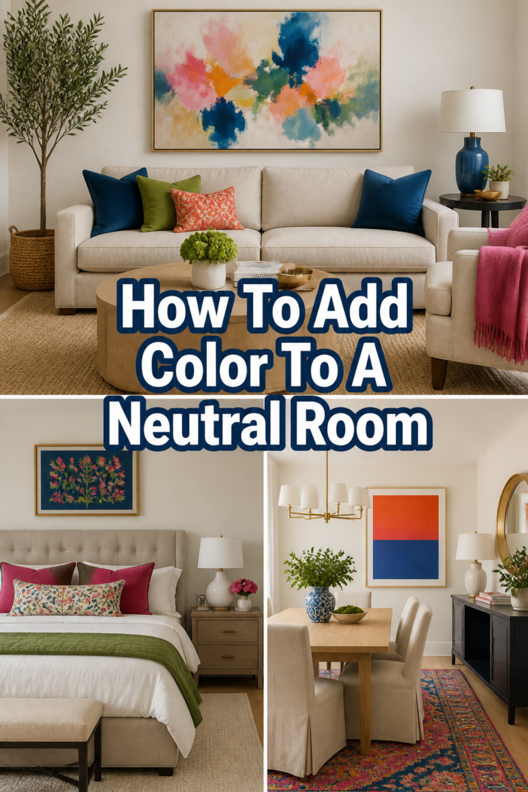 🎨 How To Add Color To A Neutral Room