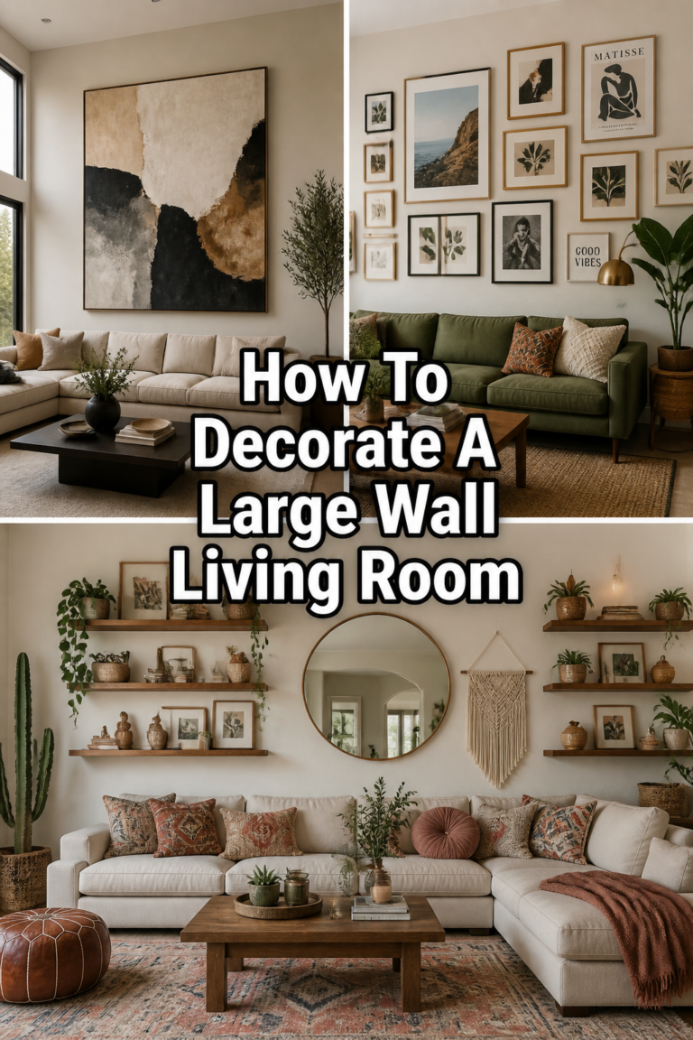 ✨ How To Decorate A Large Wall Living Room
