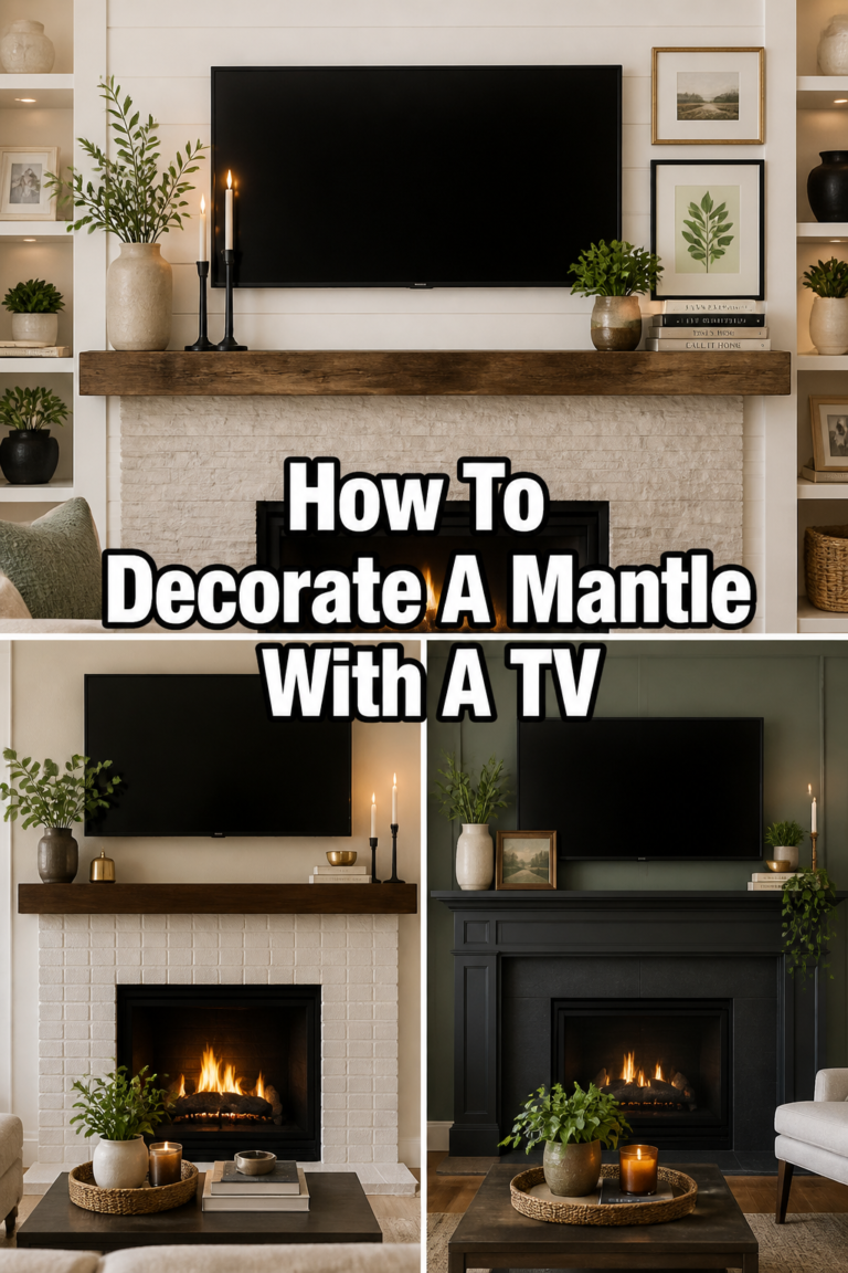 🏡 How To Decorate A Mantle With A TV