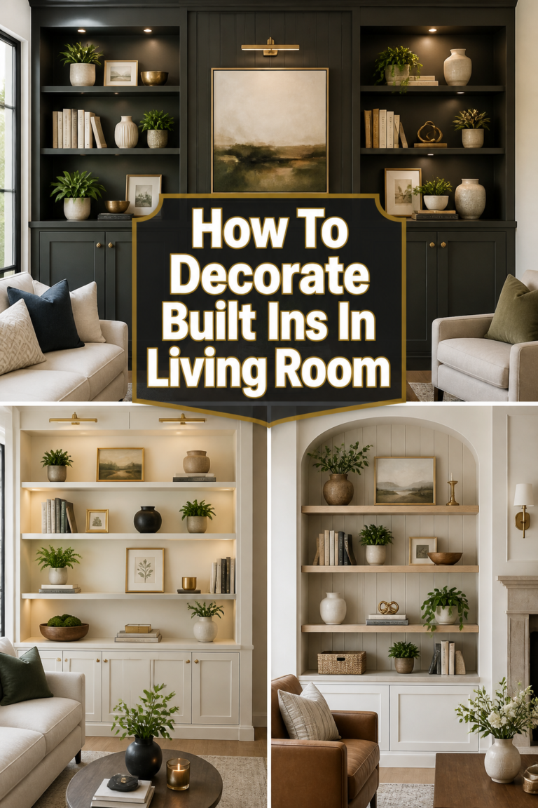 How To Decorate Built Ins In Living Room