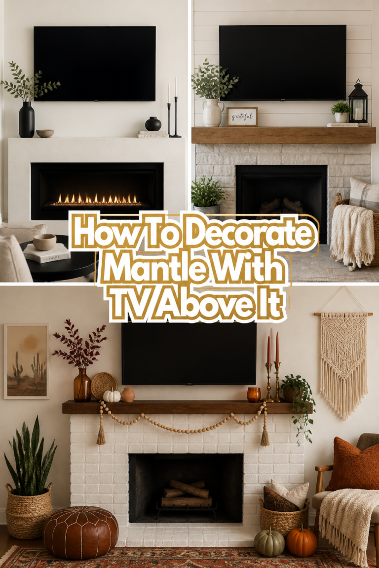 How To Decorate Mantle With TV Above It