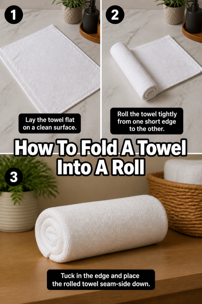 🧺 How To Fold A Towel Into A Roll