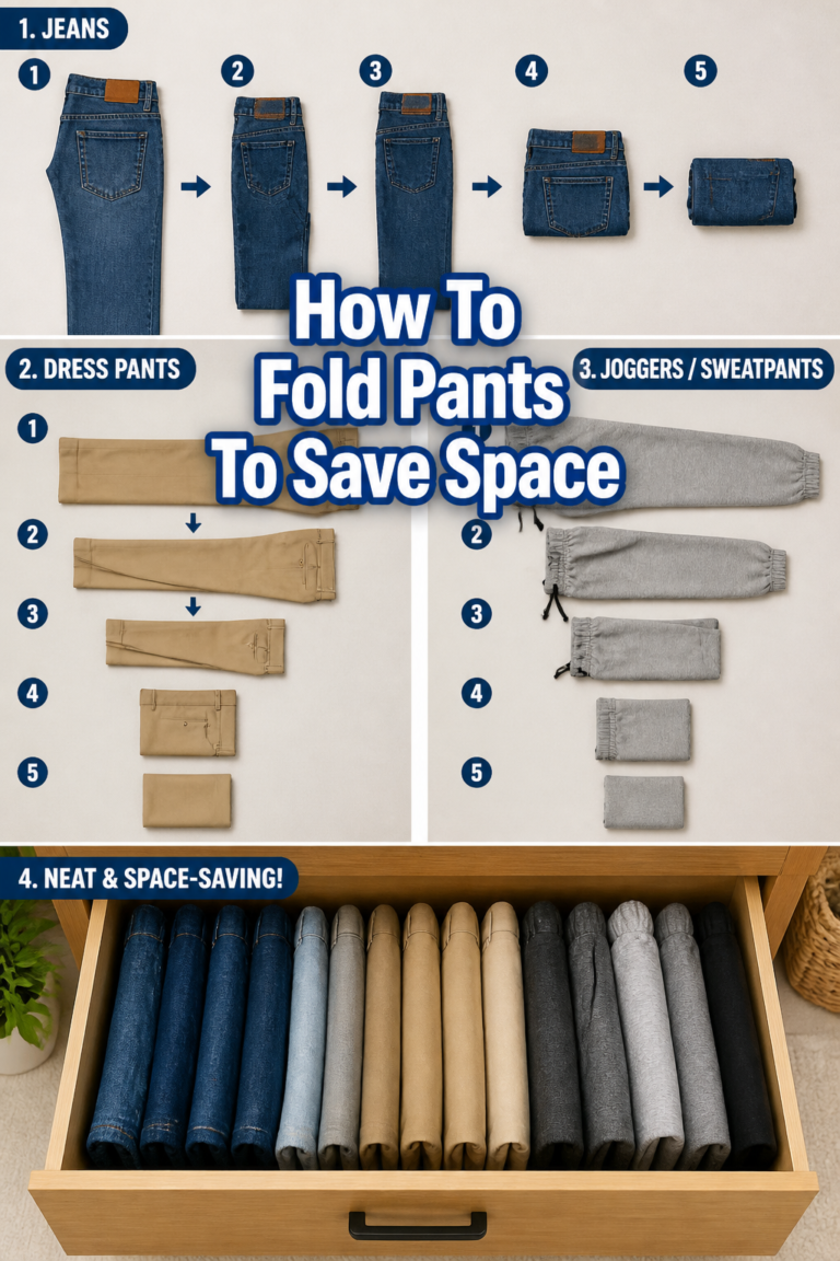 👖 How To Fold Pants To Save Space