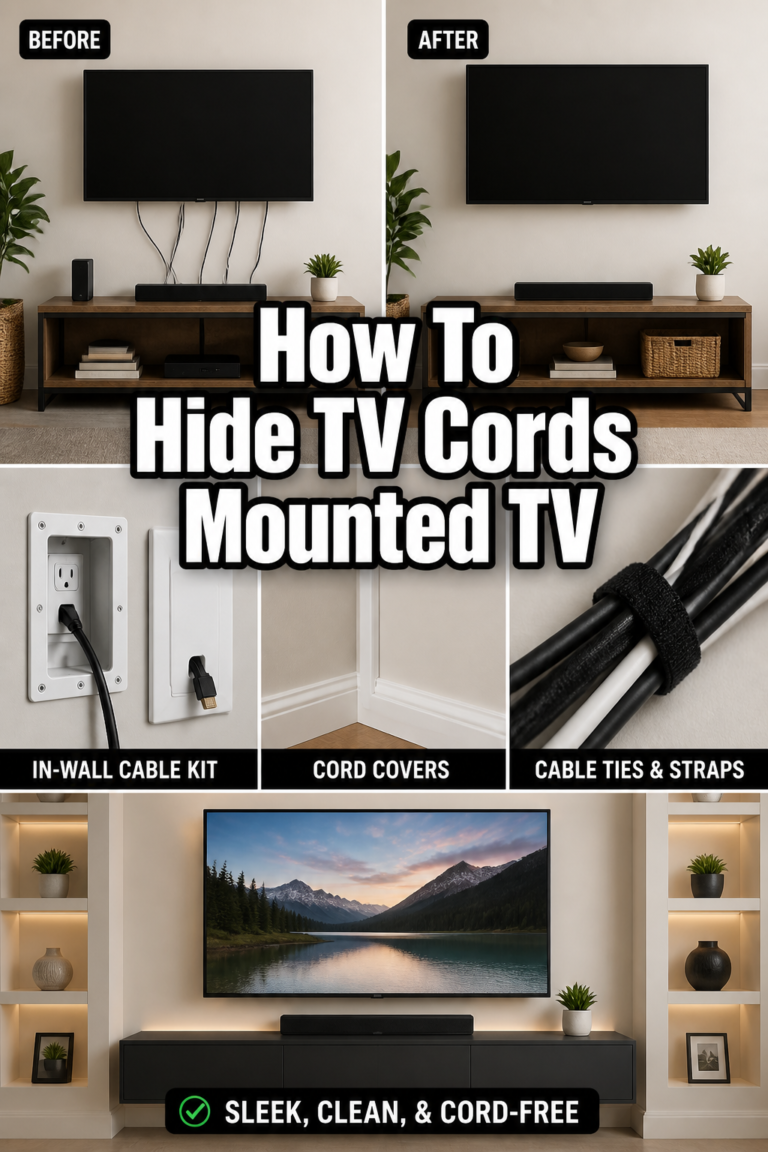 ✨ How To Hide TV Cords Mounted TV