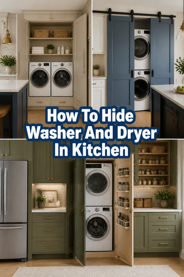 How To Hide Washer And Dryer In Kitchen