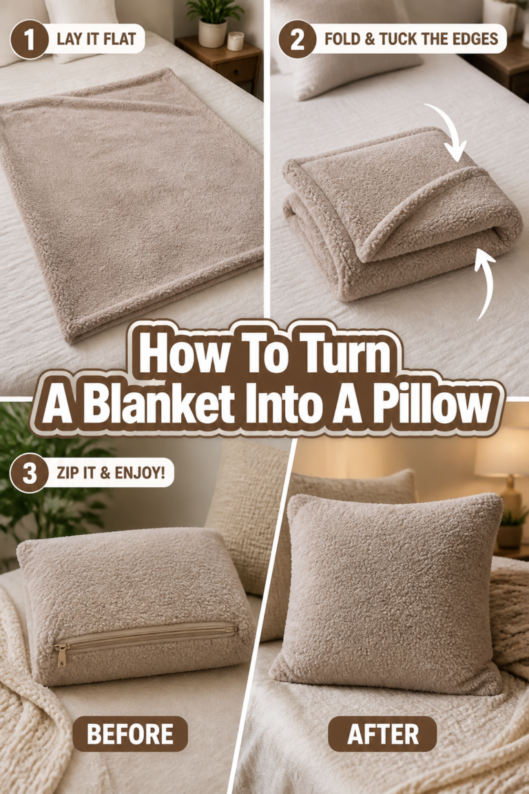 🧺 How To Turn A Blanket Into A Pillow