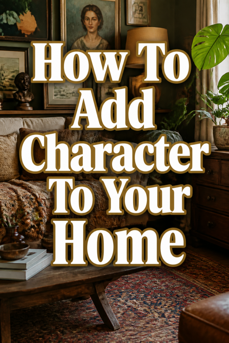 ✨ How To Add Character To Your Home
