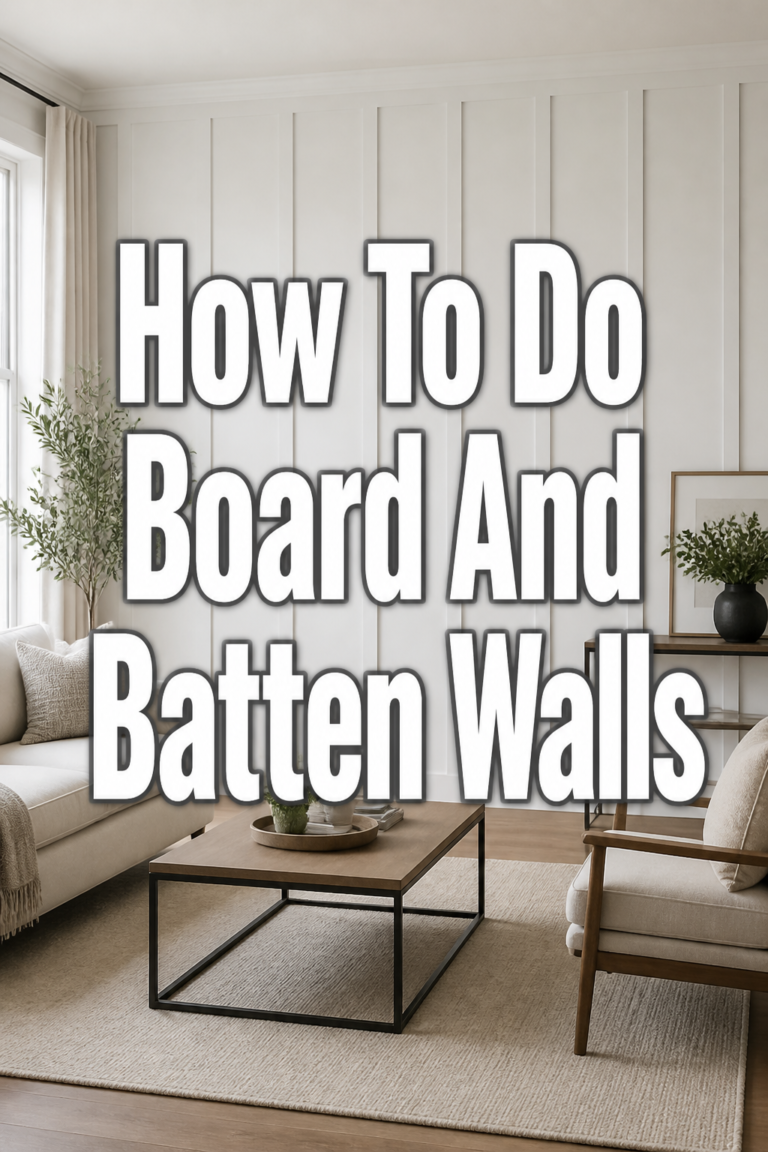 🖼️ How To Do Board And Batten Walls
