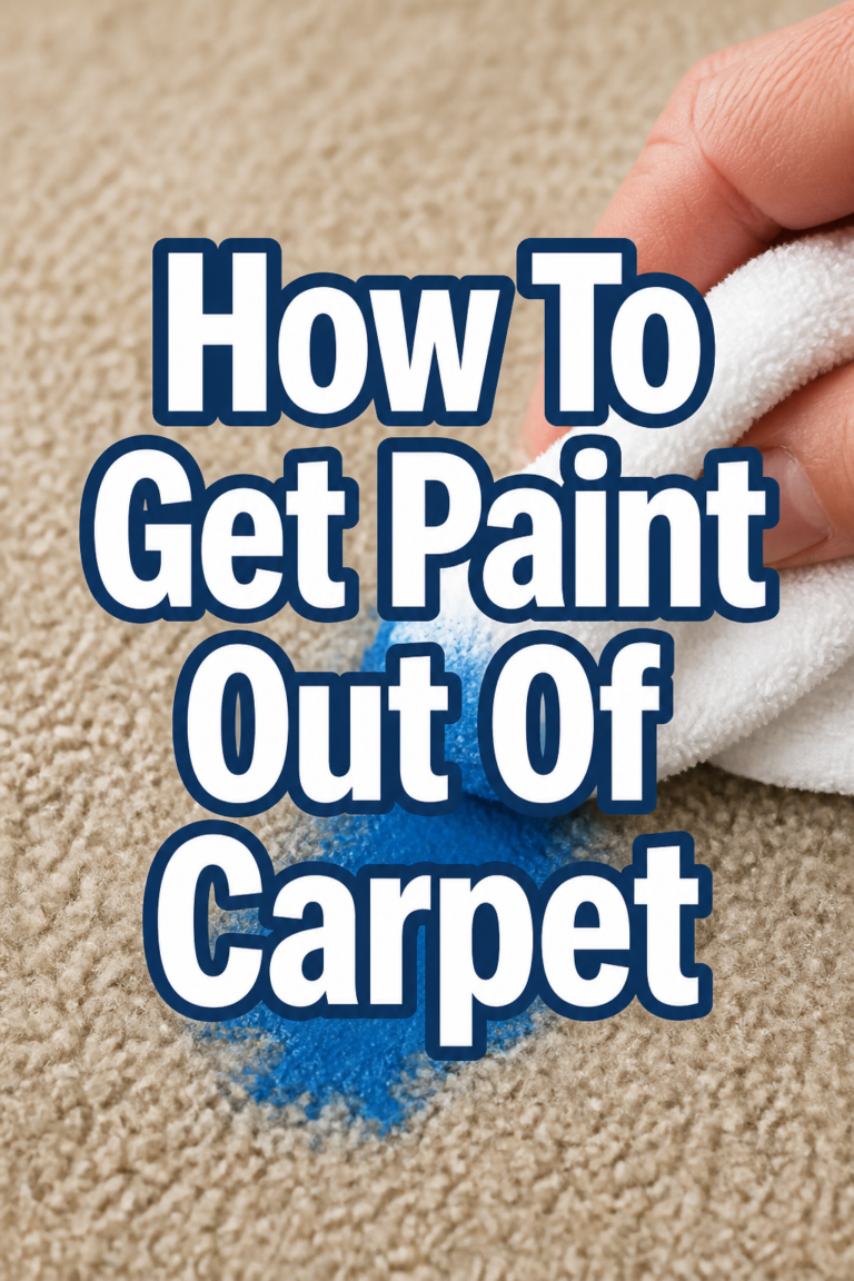🎨 How To Get Paint Out Of Carpet
