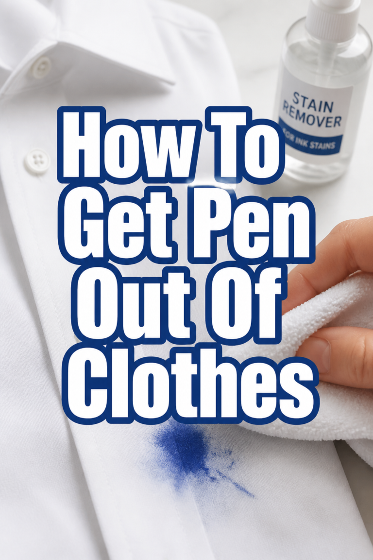 ✨ How To Get Pen Out Of Clothes