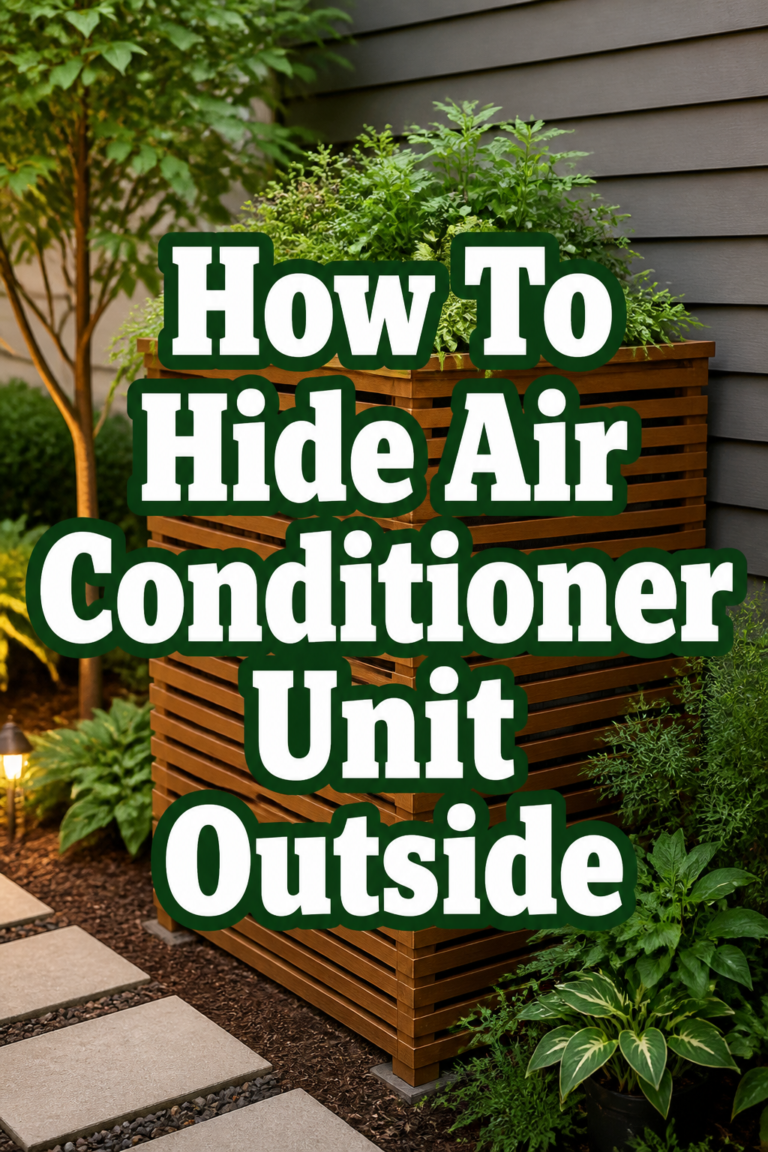 🌱 How To Hide Air Conditioner Unit Outside