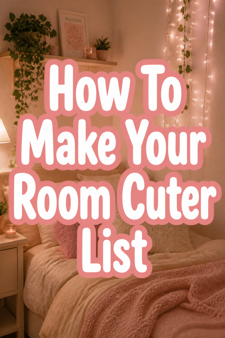 ✨ How To Make Your Room Cuter List