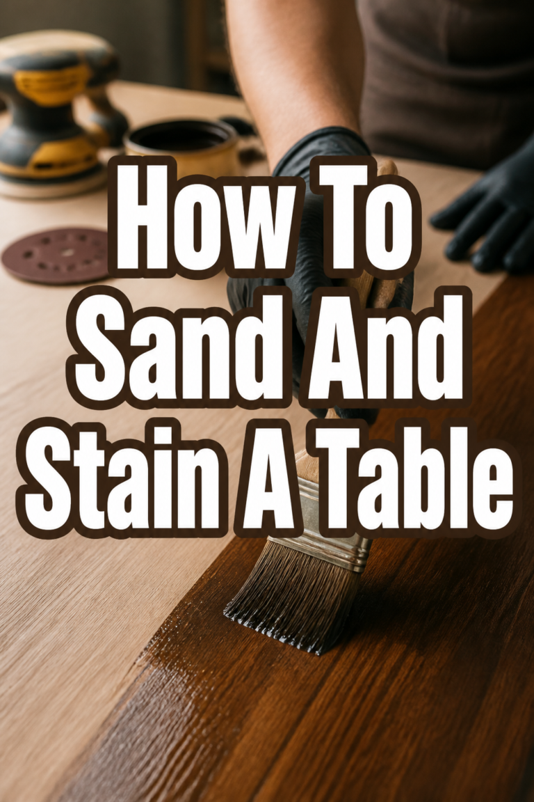 🛏 How To Sand And Stain A Table